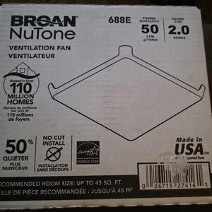 Broan NuTone Ventilation Fan